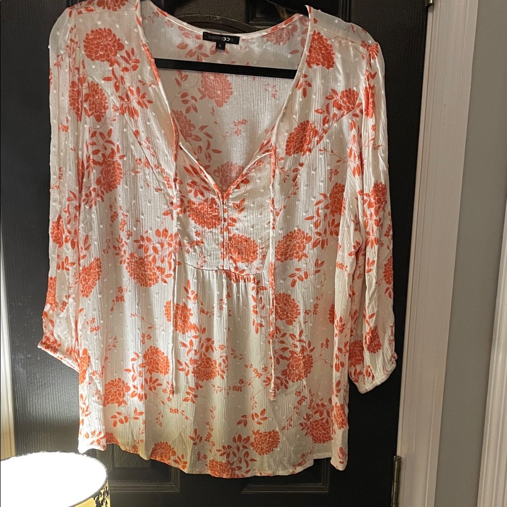 Papermoon Orange Floral Blouse